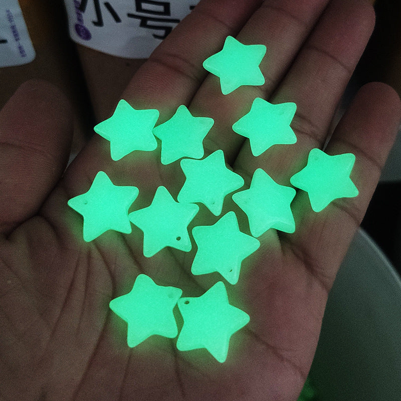 Five-pointed Star Color Fluorescent Small Safe Pendants