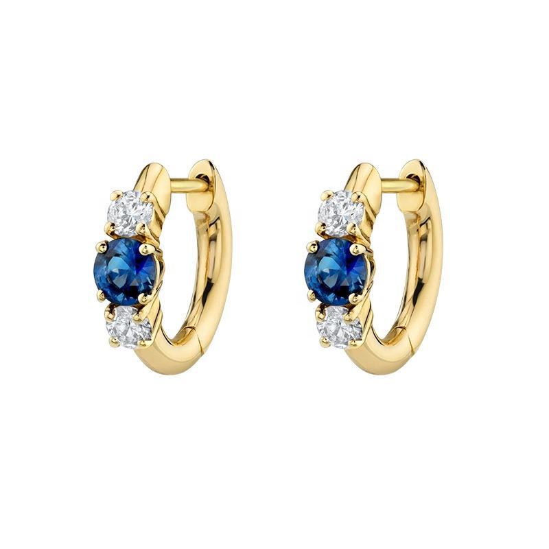 Color Zircon Advanced Design Sense Ear Female Fashionable Earrings