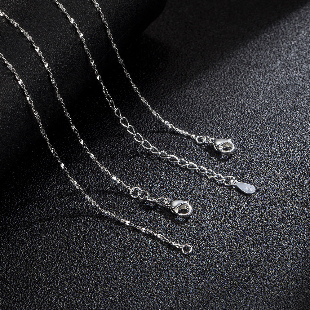 Women's Elegant Short Clavicle Chain Sier Plated Korean Necklaces