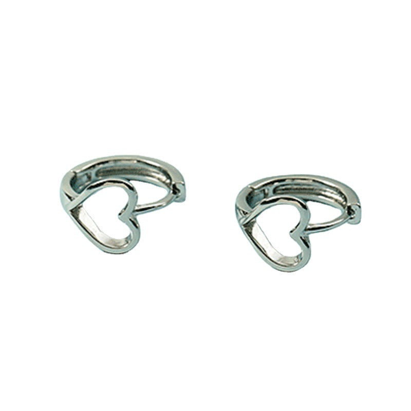 Korean Style Hollow Love Clip Simple Ear Buckle