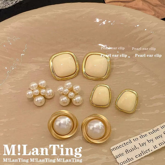 High-grade Temperament Ear Vintage Pearl Female Rings