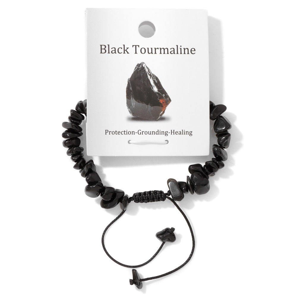 Irregular Gravel Female Crystal Energy Stone Beaded Couple Bracelet