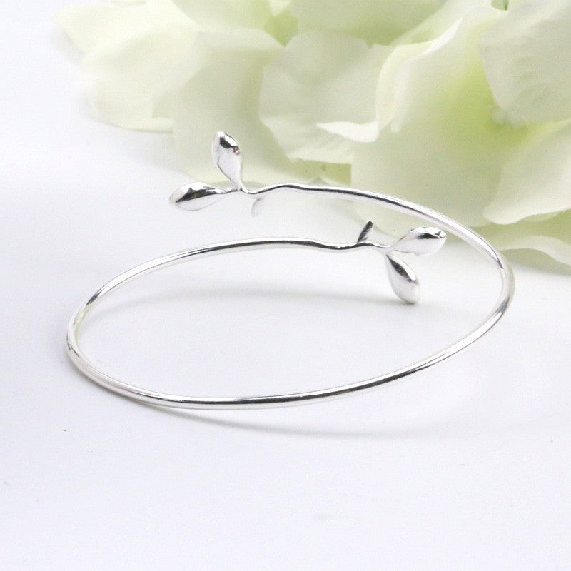 Fresh Handmade Leaf Green Opal Fashion Bracelet