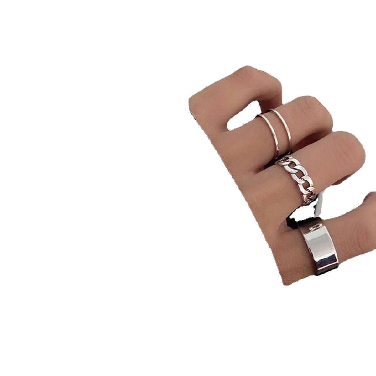 Butterfly Female Retro Minority Design Versatile Sier Opening Adjustable Male Rings