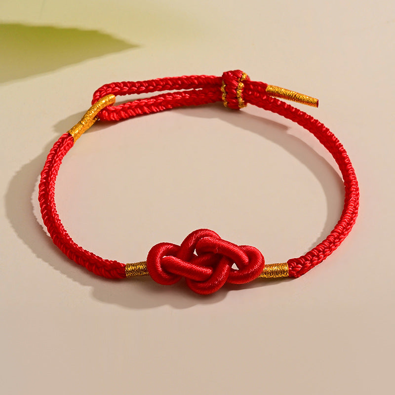 Women's & Men's Festival Life Red Rope Wearable Lucky Beads For Couple Fashion Bracelets