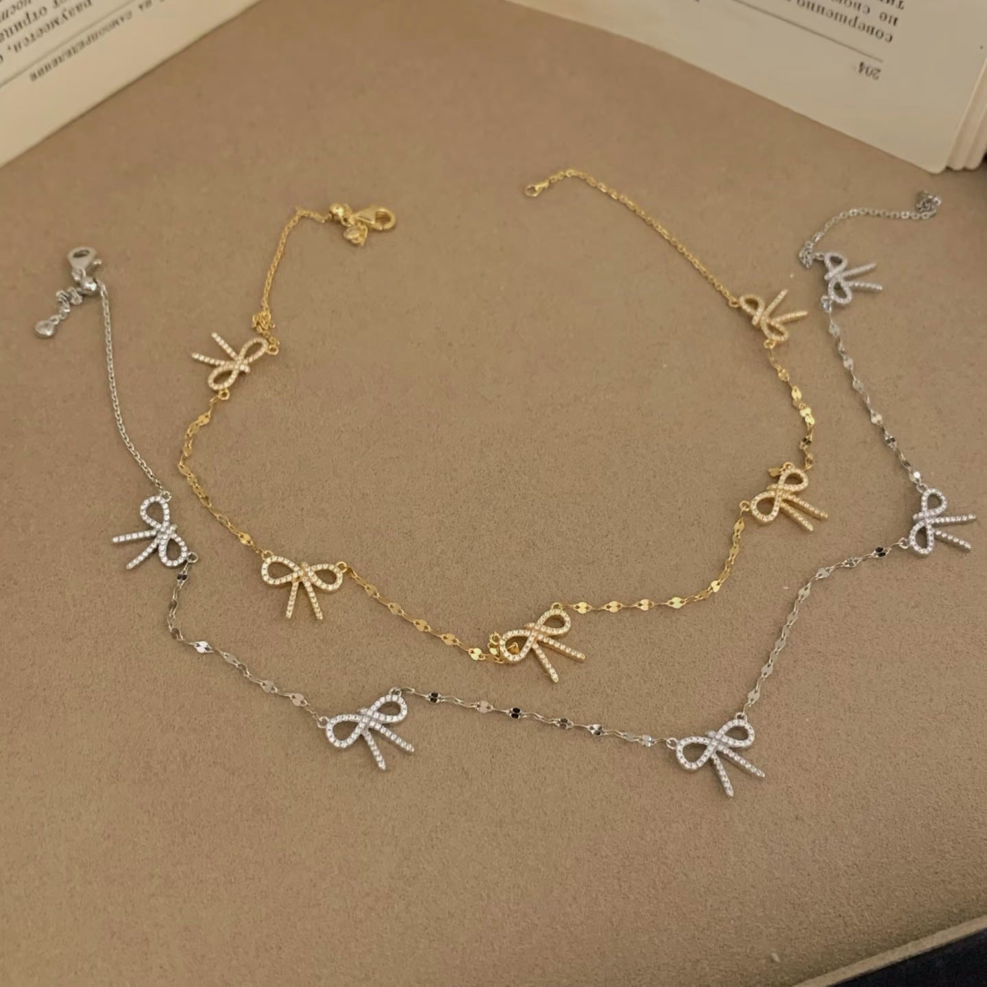 Ballet Bow Princess Court Series Female Clavicle Chain Light Necklaces