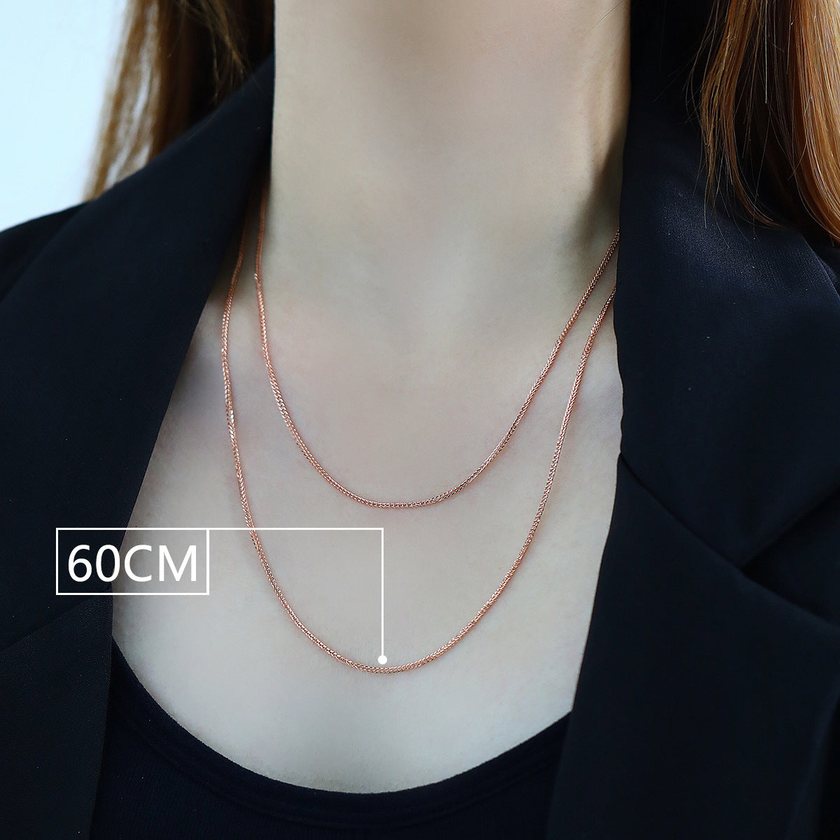 Women's Sier Adjustable Chopin Chain Pull Love Necklaces