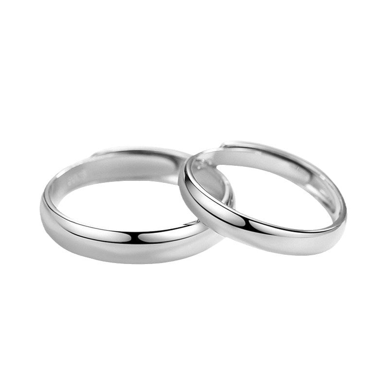 Fashion Simple Couple Glossy Design Open Rings