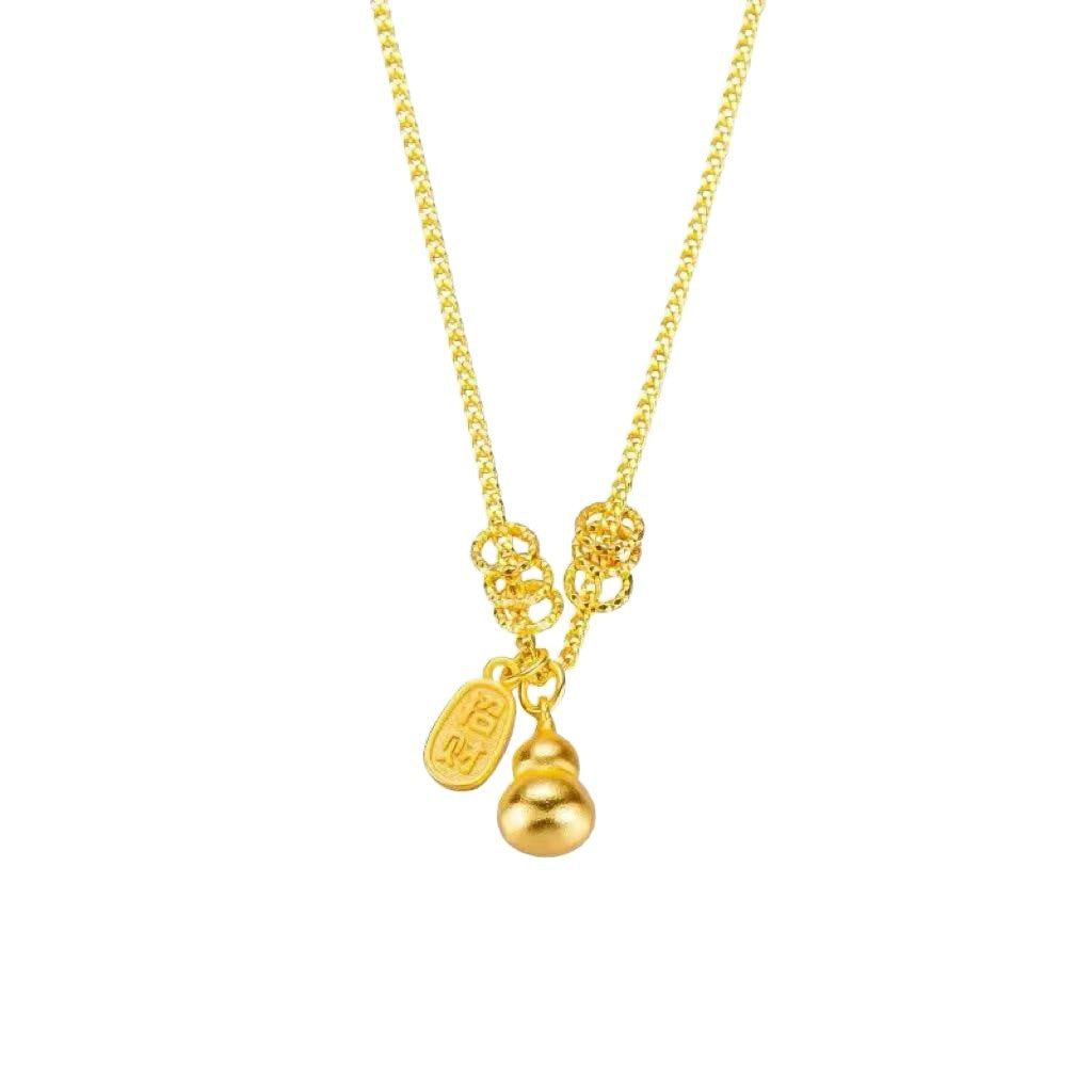 Rich Female Temperament Wild Four-leaf Clover Butterfly Necklace