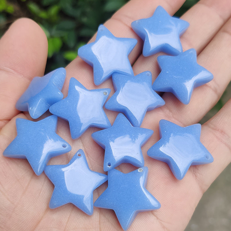 Five-pointed Star Color Fluorescent Small Safe Pendants