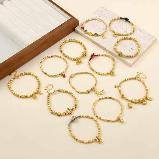 Quality Gold-plated Color Protection 2 Safe Joy Love Heart Bracelets