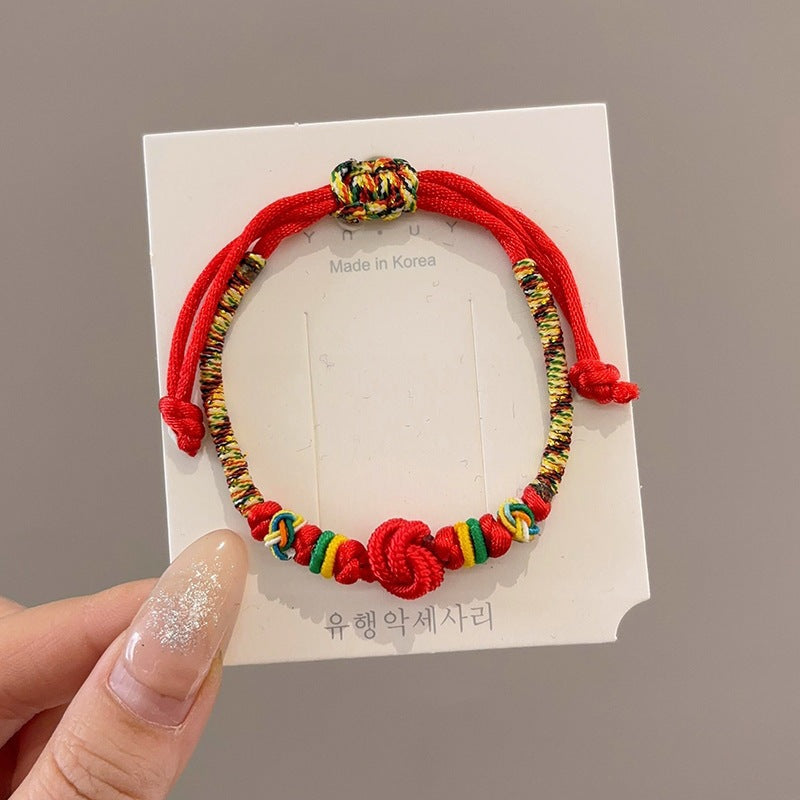 Women's & Men's Colorful Braided Rope Thread Design Simple Bracelet