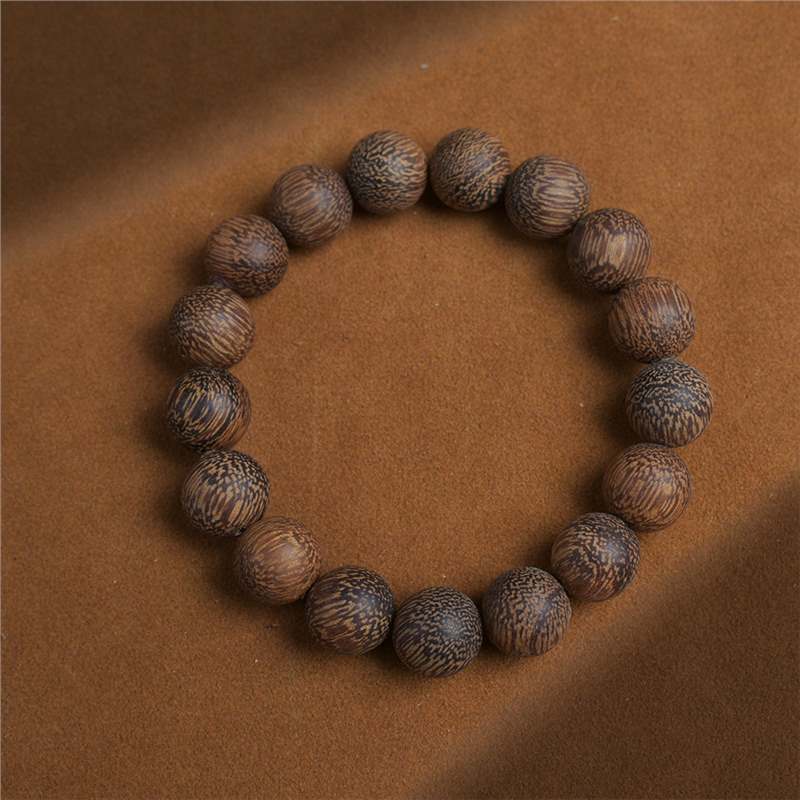 Natural Eaglewood White Round Beads Buddha Bracelet