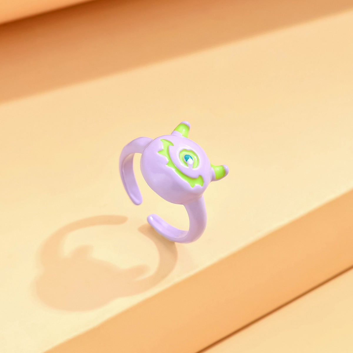 Monster Black Cat Female Dopamine Big Eyes Couple Little Finger Ring