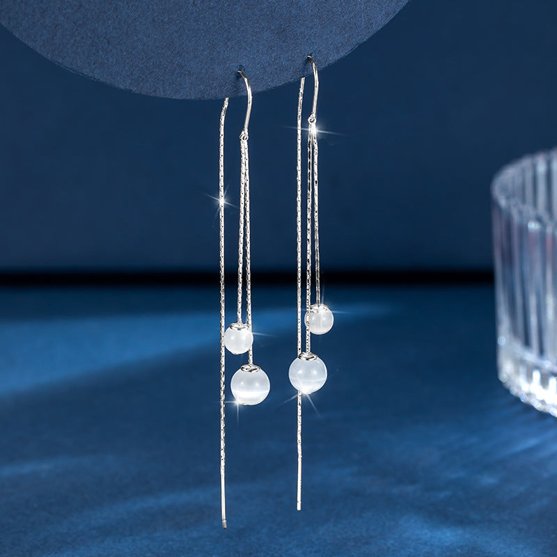 Women's Sier Thread Trendy Summer Sterling Niche High Sense Ear Line
