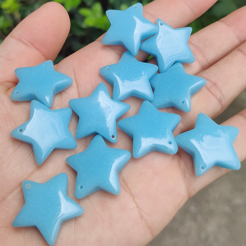 Five-pointed Star Color Fluorescent Small Safe Pendants