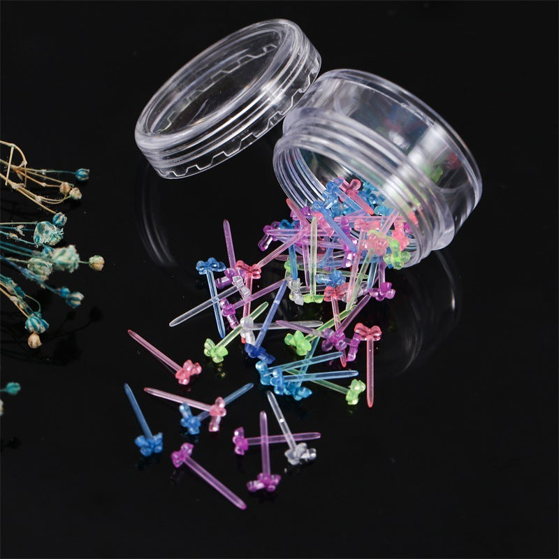 Boxed Female Plastic Temperament Personality Stick Earrings