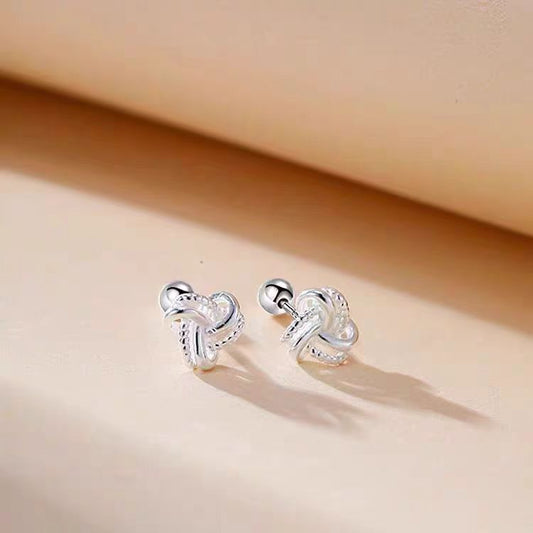 Women's Winding Ball Screw For Simple Temperament Entry Lux Design Stud Earrings