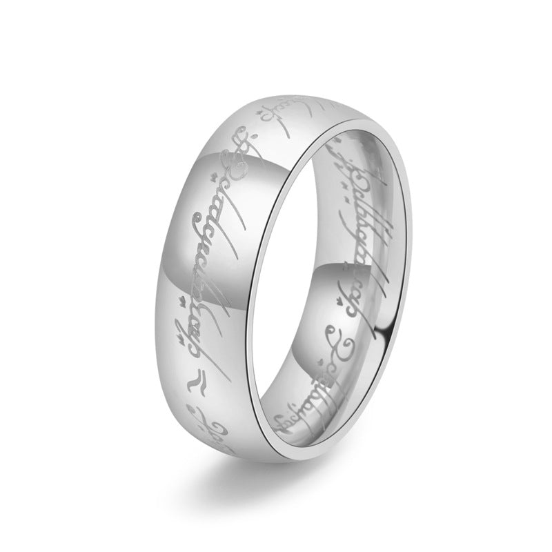 Men's Titanium Steel Magic Domineering Couple Stainless Ring