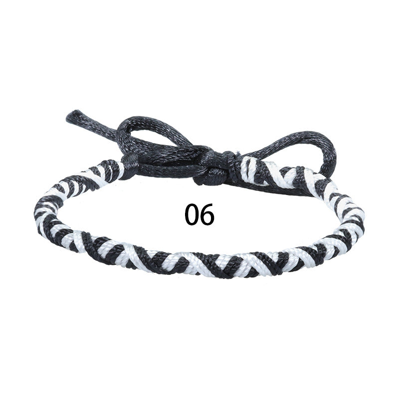 Style Colorful Hand-knitted Rope Holiday Party Bracelet