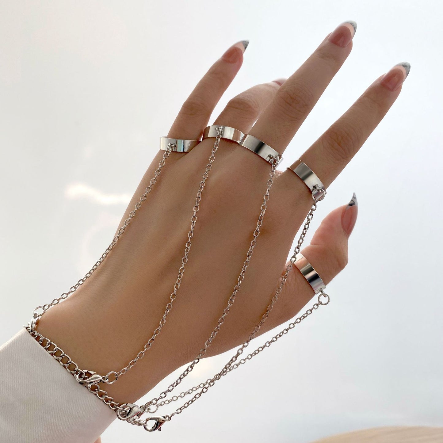 Personality Chain Female Adjustable One-piece Opening Rings