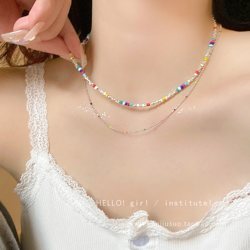 Women's Pieces Of Sier Summer Light Luxury Minority Design Sense Clavicle Necklaces