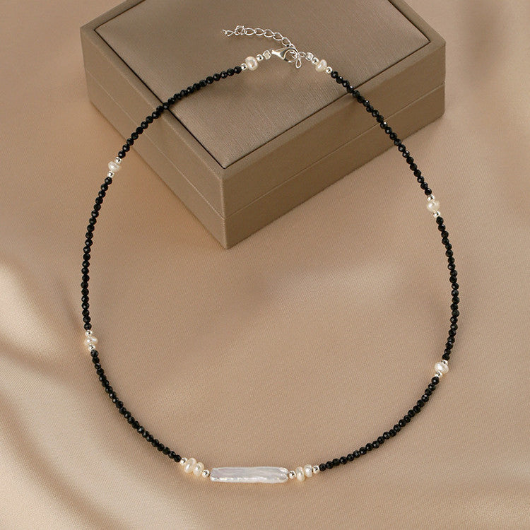 Women's Rice Grain Freshwater Pearl Simplicity Fashion Temperament Design Clavicle Chain Necklace