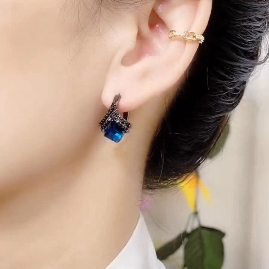 Women's Crystal High-grade Light Luxury Ear Clip With Earrings