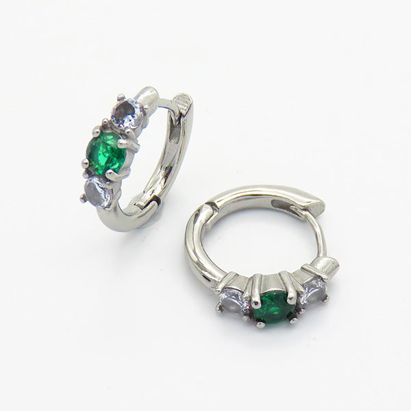 Color Zircon Advanced Design Sense Ear Female Fashionable Earrings