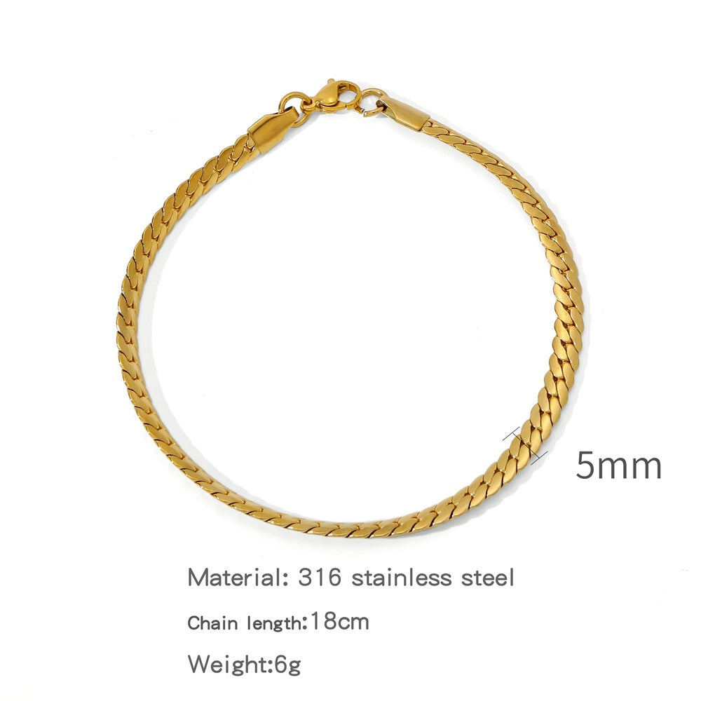 Steel Niche Encryption Glossy Light Luxury Unisex Fashion Bracelets