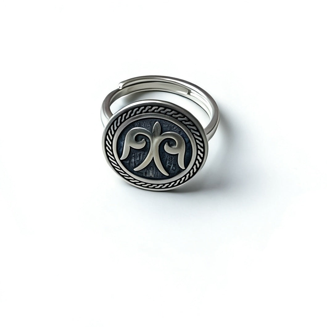 Kazakh Element Open Ethnic Style Simple Niche Index Ring