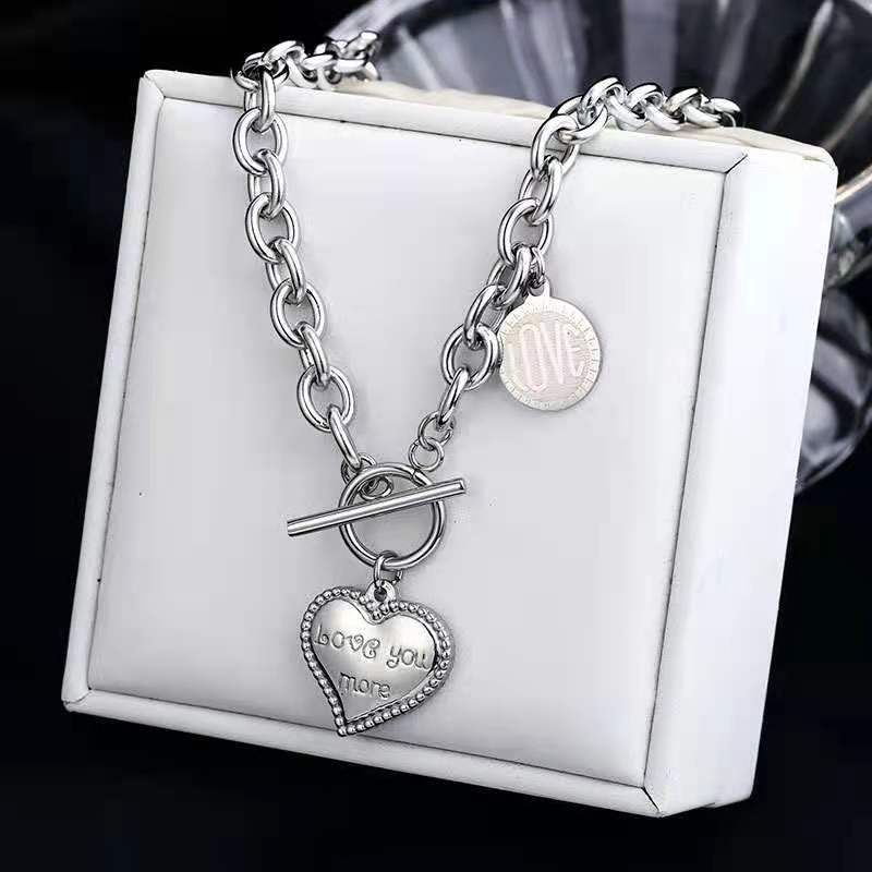 Women's & Men's Fashion Simple Titanium Steel Sweater Chain Personalized Hip Hop Necklace