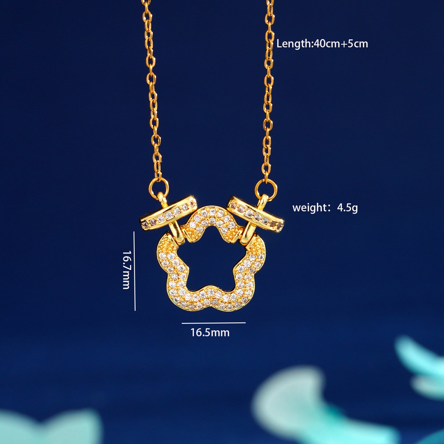 Women's For Gold Love Heart Flowers Temperament Wild Minimalist Star Necklaces