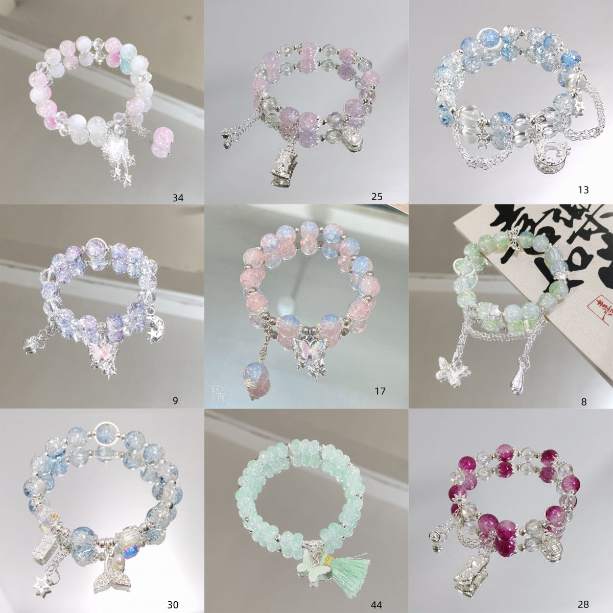 Colorful Crystal String Beads Fishtail Sweet Super Fairy Girlfriends For Bracelets