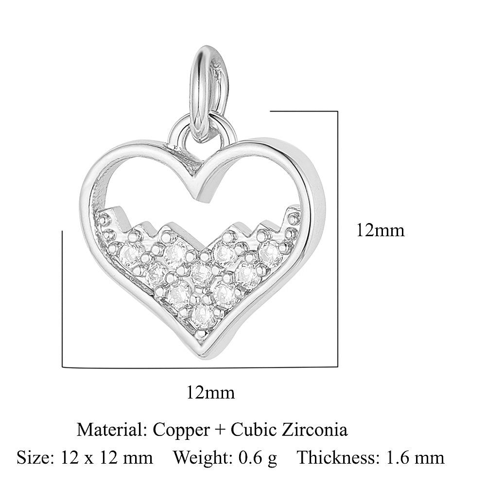 Love Copper Zircon Round Ball Beetle Ornament Pendants