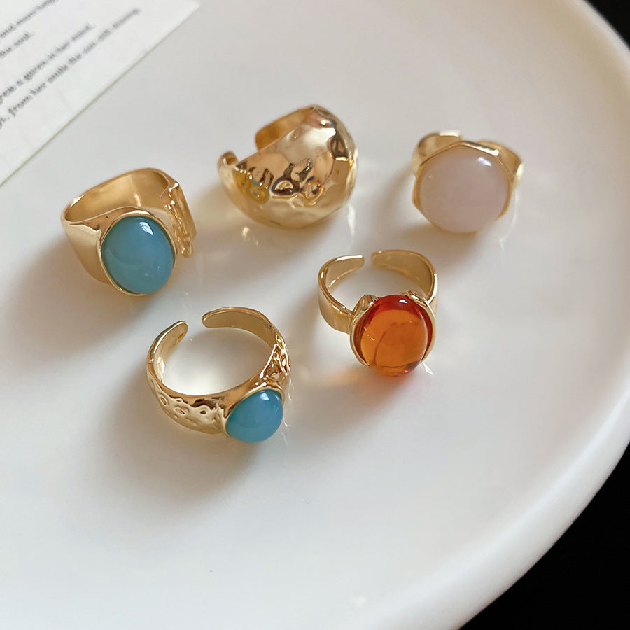 Rose Flower Love Pearl Light Luxury High Sense Ring