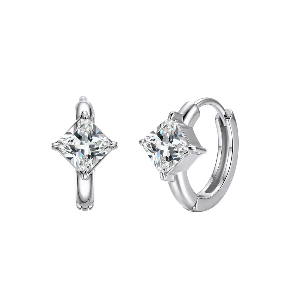 Women's Stainless Steel Diamond Tassel Simple Niche Everyday Joker Twin Collection Earrings