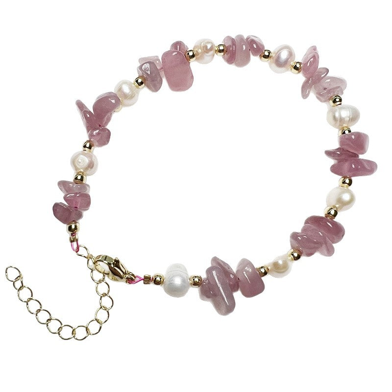 Freshwater Pearl With Crystal Gravel Live Broadcast Amethyst Bracelets