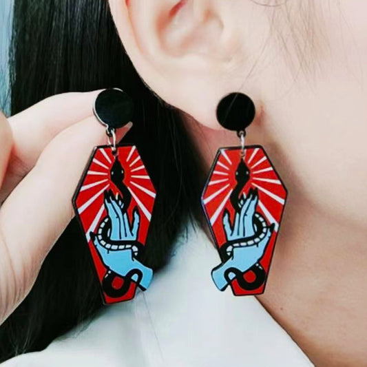 Fashion Personality Retro Snake Rose Spider Earrings