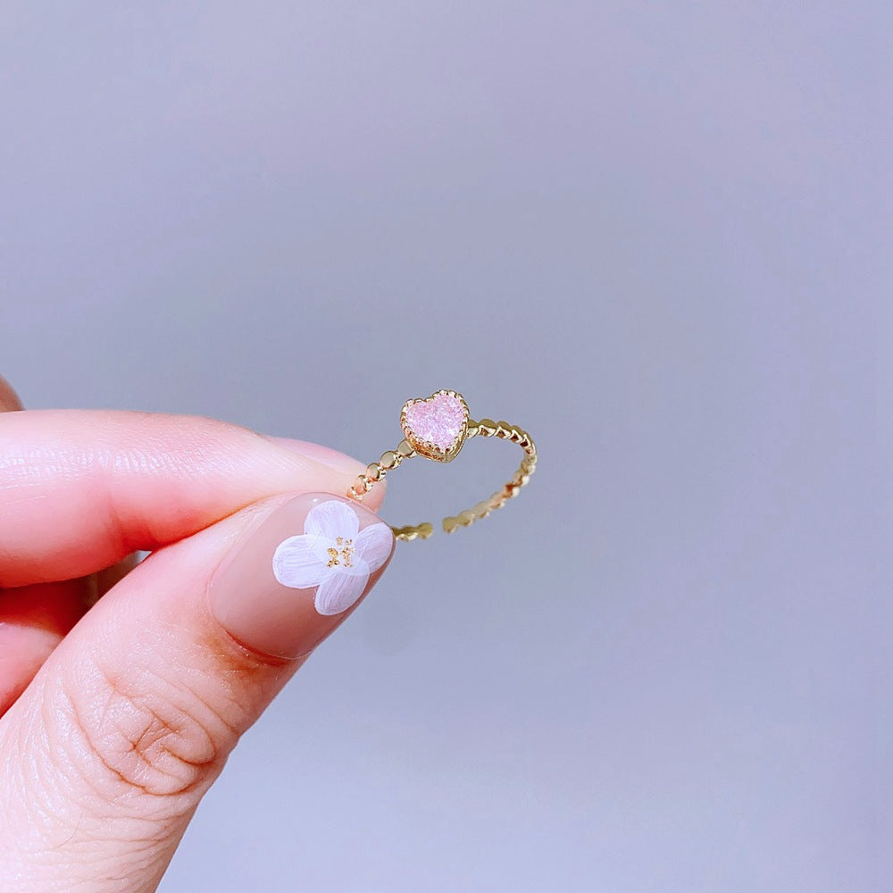 Light Luxury Minority Design Colorful Gemstone Rings