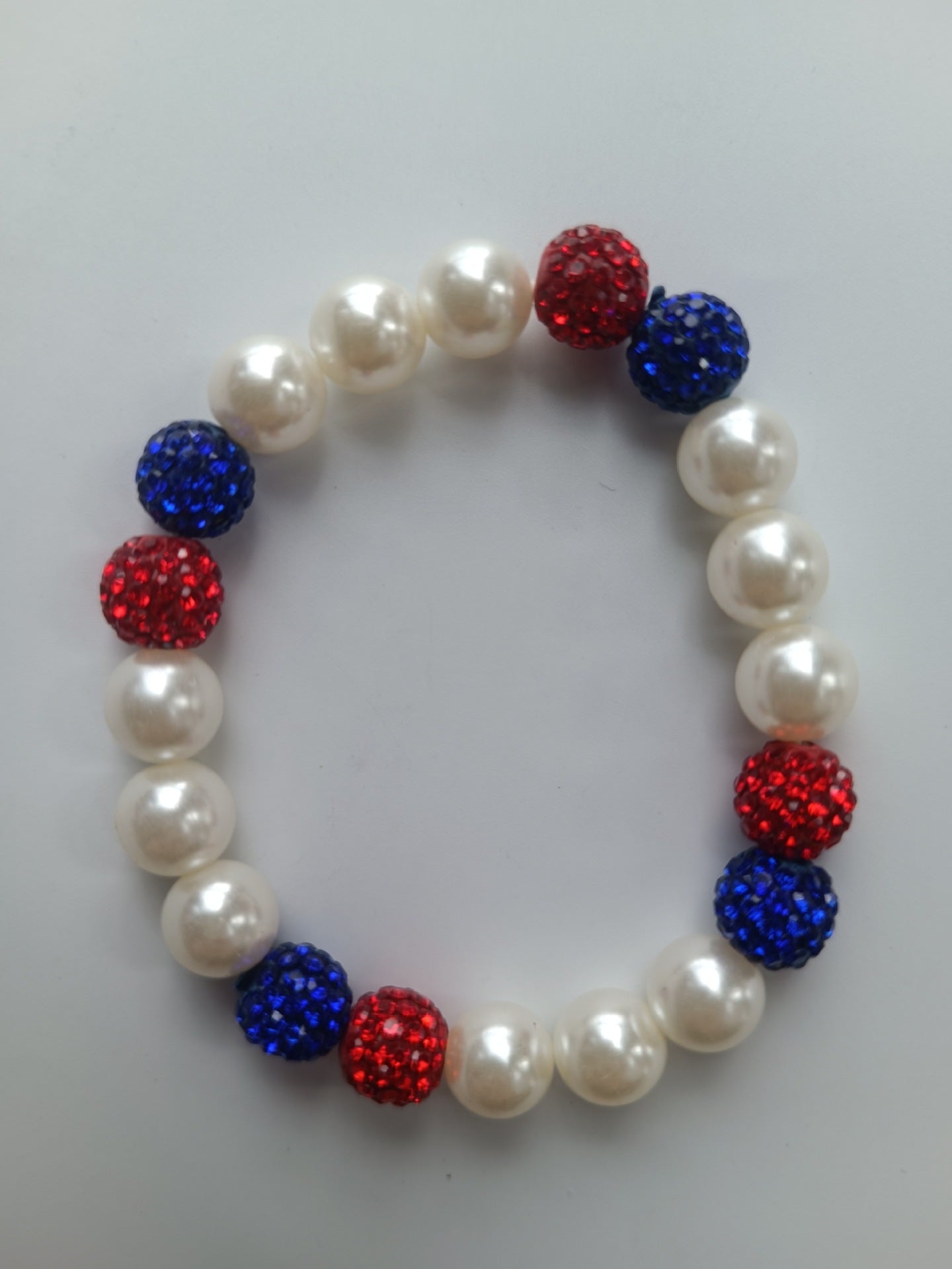 Polymer Clay Rhinestone Ball Filament Hip Bracelet