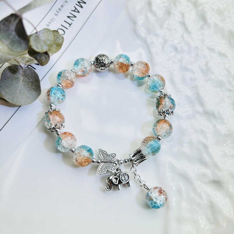 Imitation Opal Crystal Butterfly Summer Female Bracelets