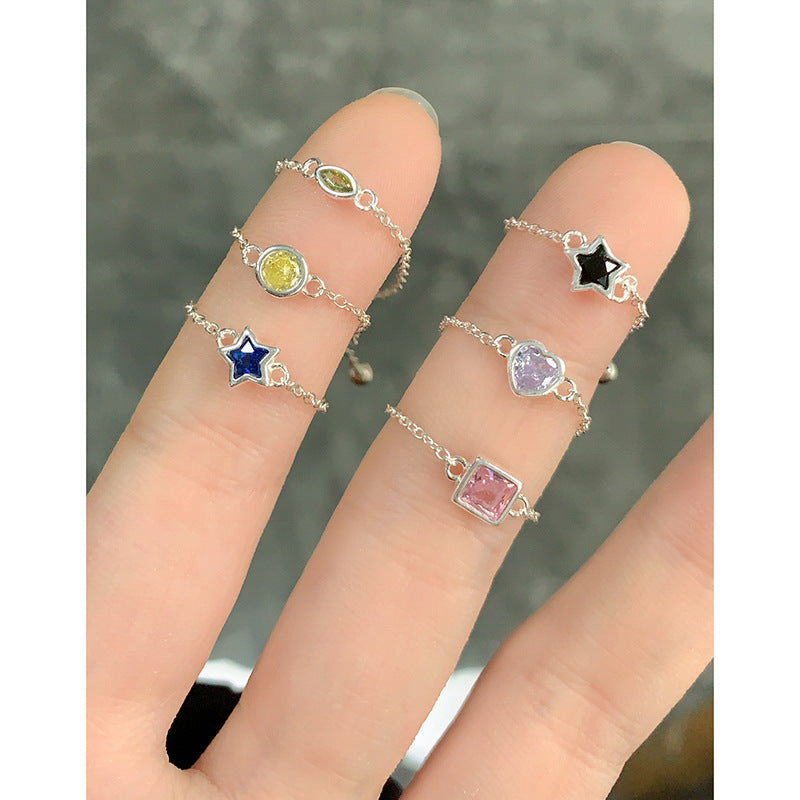 Women's Luxury Design Sense Versatile Zircon Pull Rings