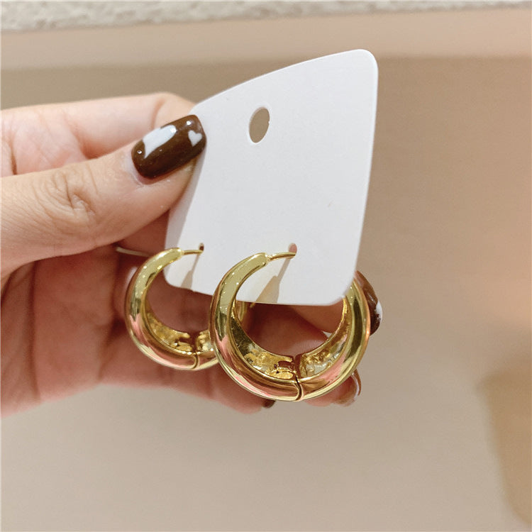 Women's Design Oval For Vintage Metal Ear Temperament Earrings