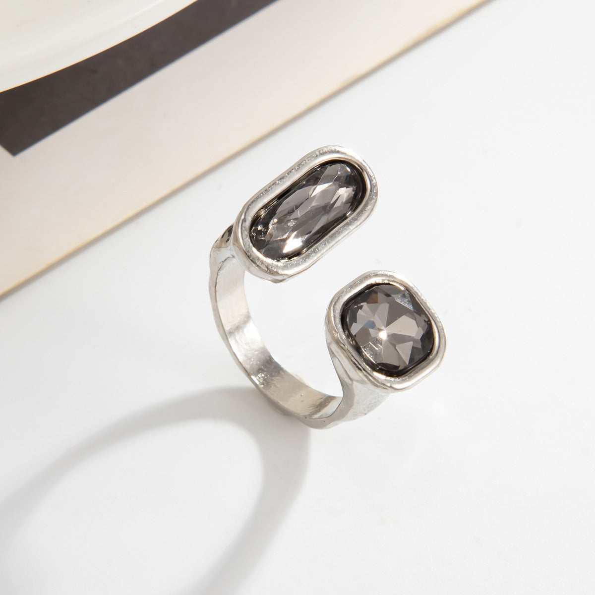 Sier Affordable Luxury Style Irregular Suit Geometric Fashion Design Sense Rings