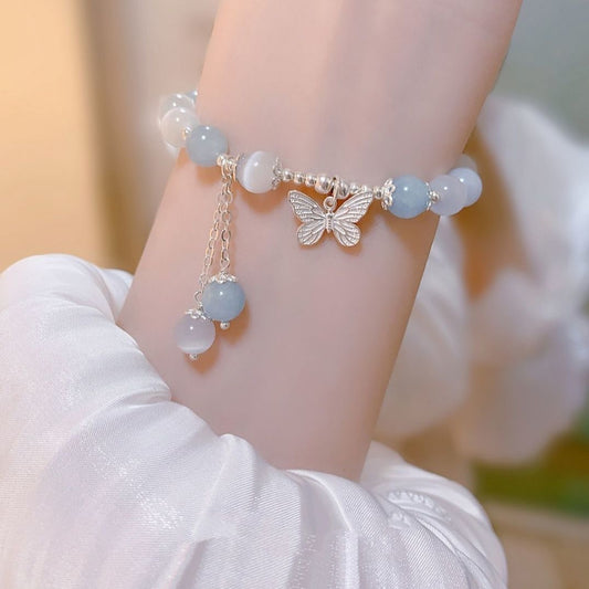 Butterfly Opal Female High Sense Crystal Girlfriends Holiday Bracelets