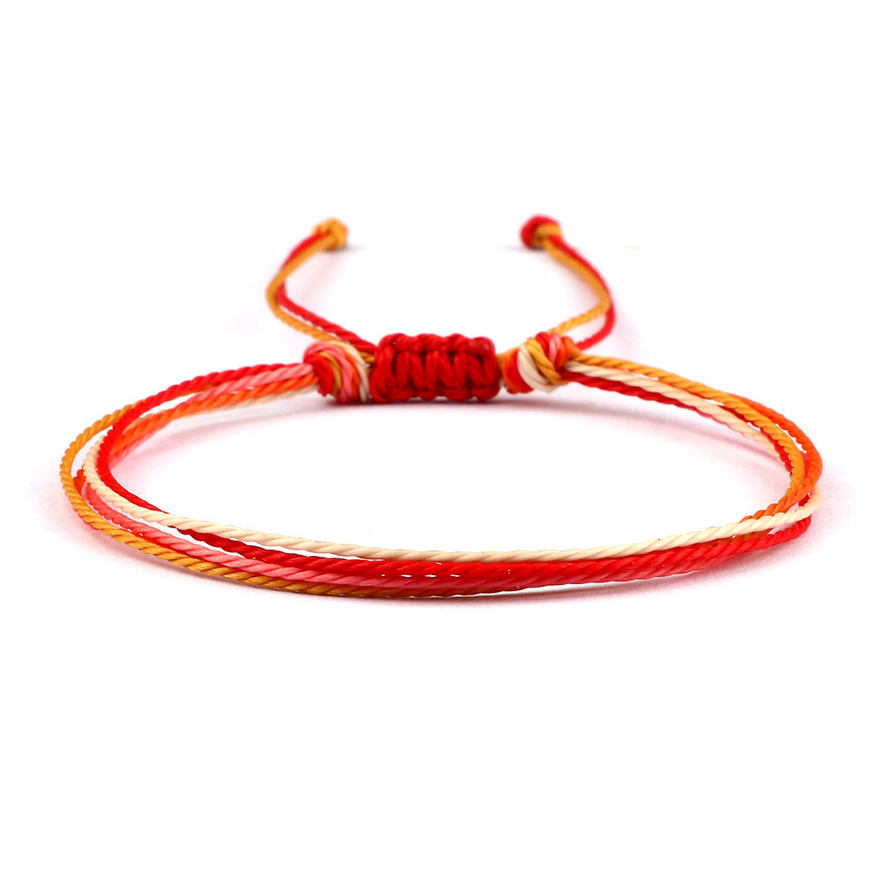 Coast Style Twin Creative Wax Line Hand Weaving Bracelet