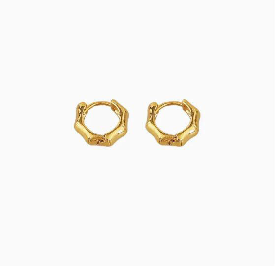 Women's Personalized Gold Simple Bamboo For Trendy Temperamental Earrings