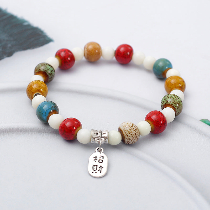Retro Ethnic Style Niche Ceramic Female Bracelet
