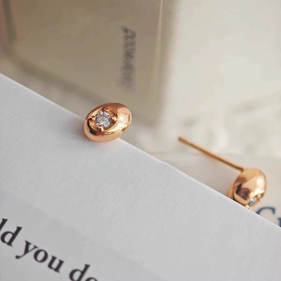 Women's Exquisite Small Zircon Simple Cute High Sense Ear Stud Earrings
